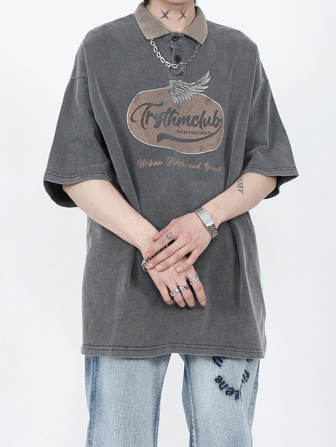 トップス jackrose damage polo archive LGB 00s jackrose damage polo archive LGB 00s