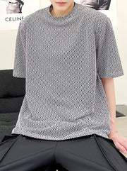 総柄モックネックTシャツ(TS353) - Jacob's warehouse
